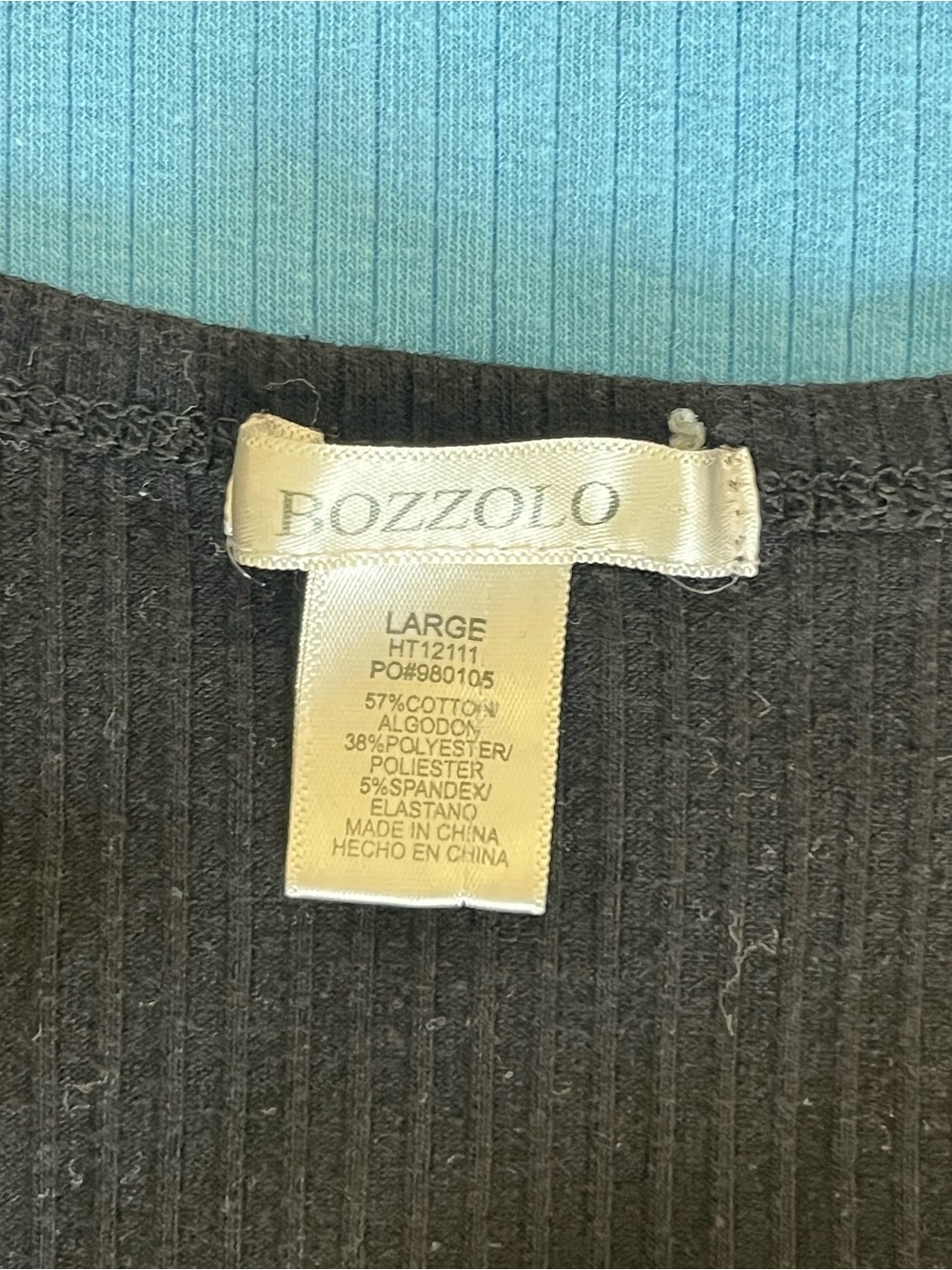 Stack of Cropped Ribbed Short Sleeve Tops - Black, Blue, Taupe - Picture 8 of 8